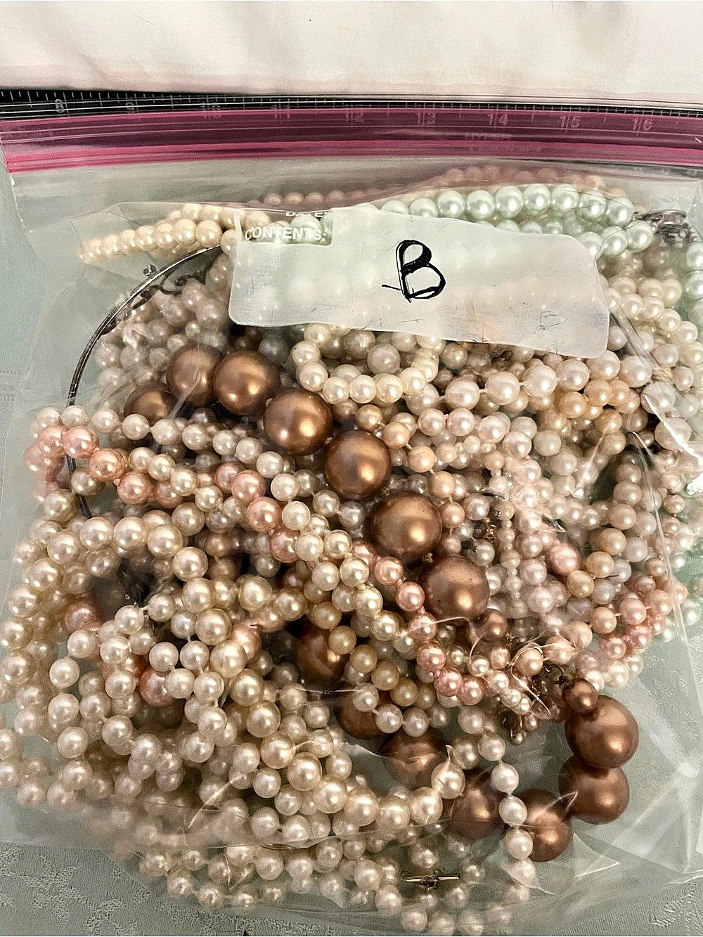 Mixed Pearl Jewelry Lot in White & Pink